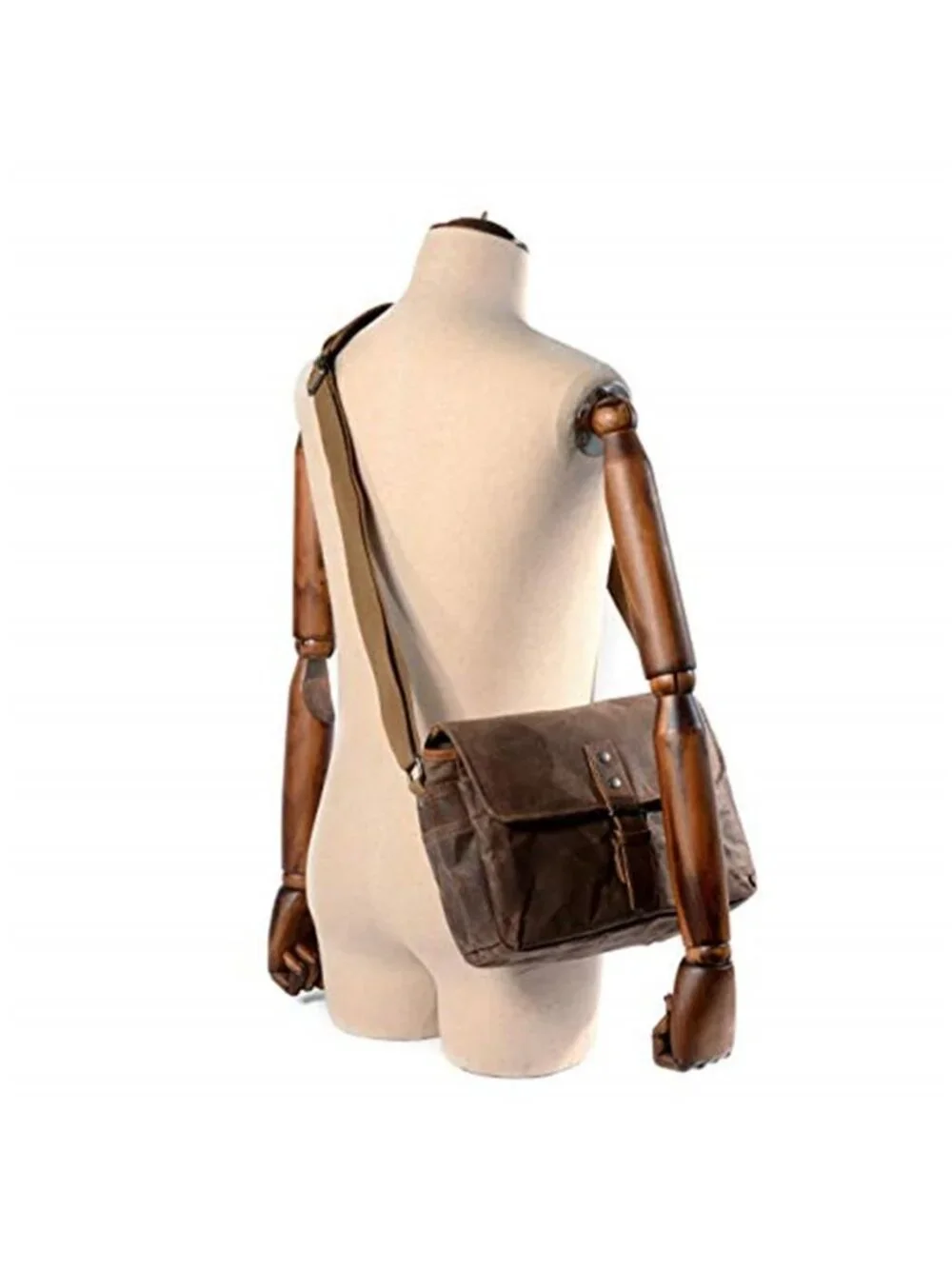 Men's SLR Camera Bag Waterproof Wax Canvas Bag Vintage Camera Case Messenger Bag